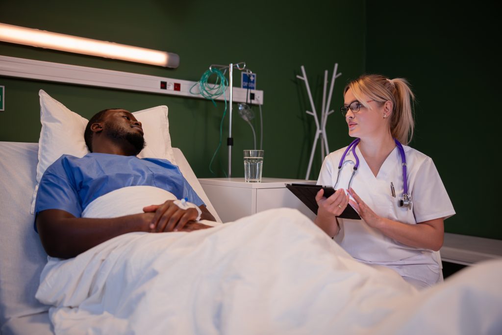 Patient in hospital with stroke symptoms in rural Tennessee